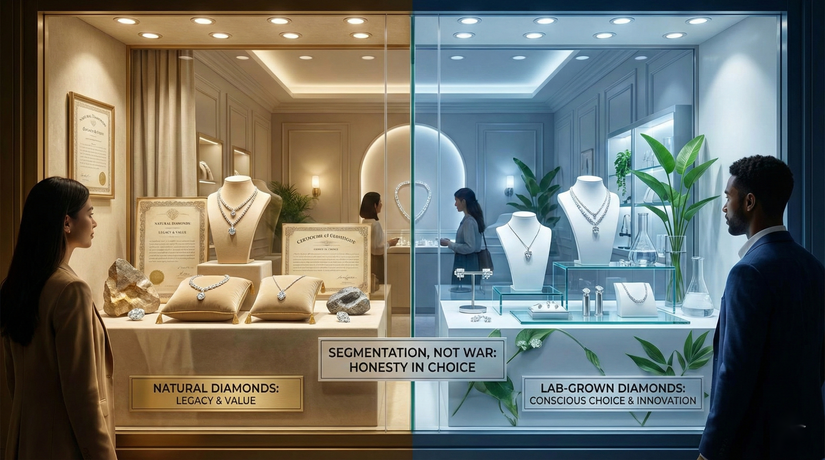 Не война, а сегментация: Как продавать и природные, и лабораторные бриллианты в одной витрине